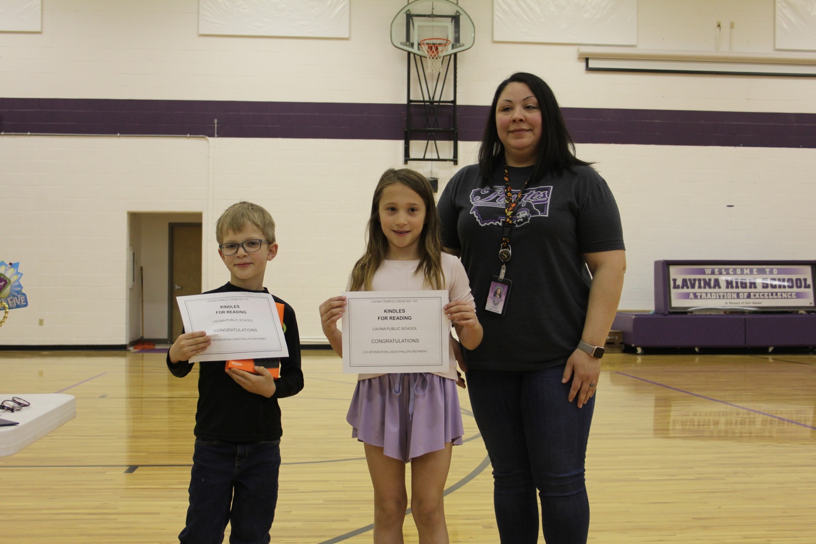 Gabe and Viv with certificates