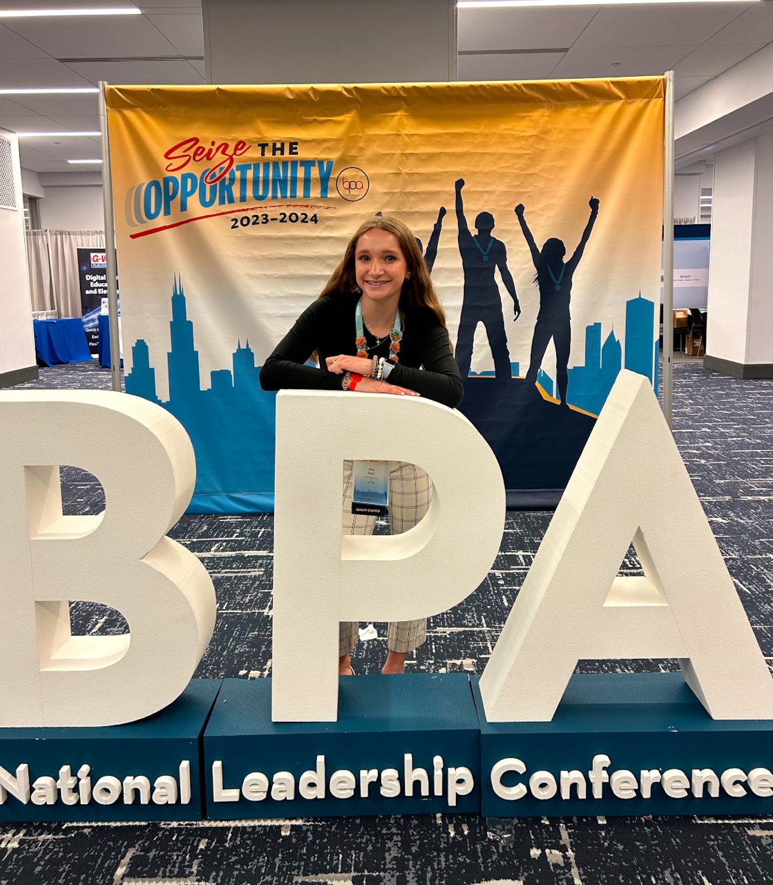 Ava in Chicago with BPA sign